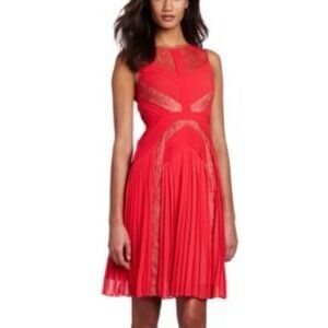BCBG Elegant Red Sleeveless Raya Dress 8